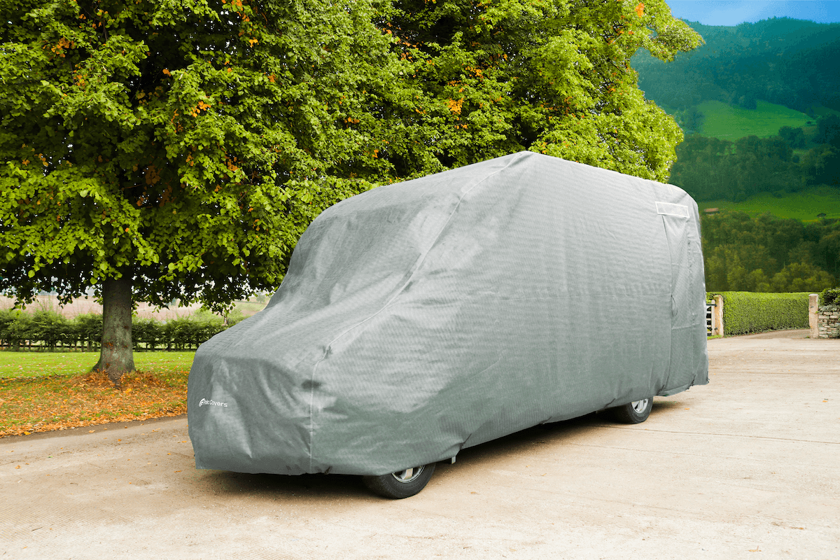 Grey Motorhome Cover in Country