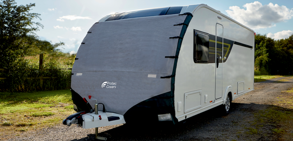 Universal Caravan Towing Cover in Grey